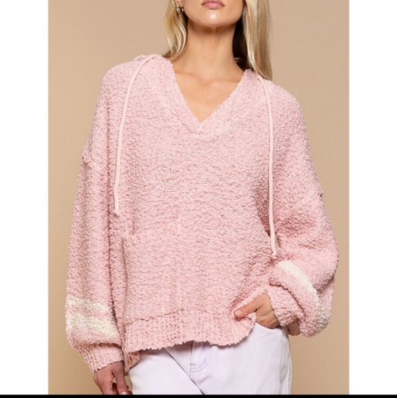 POL textured hoodie sweater. - Picture 6 of 9